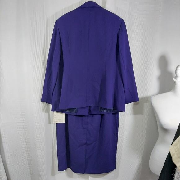 NWT! KB STELLA LOUISE! VIOLET PURPLE 3PC "TOP", JACKET & SKIRT DRESS SUIT!SZ 20W - Picture 8 of 13